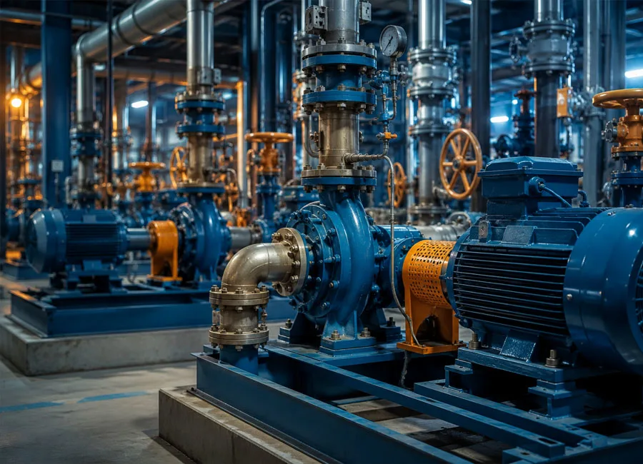 Industrial pumps motors and valves
